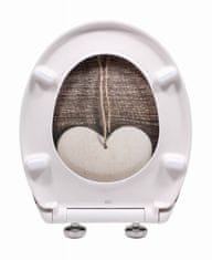 Schütte WC sedátko WOOD HEART | Duroplast, Soft Close s automatickým klesáním a rychloupínáním