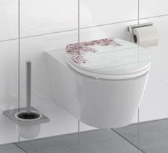 Schütte WC sedátko FLOWERS AND WOOD | MDF HG, Soft Close s automatickým klesáním