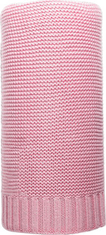 NEW BABY Bambusová pletená deka NEW BABY 100x80 cm růžová
