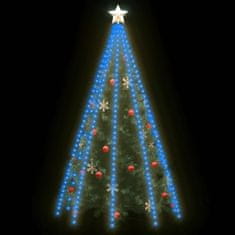 shumee Světelná síť na vánoční stromek se 400 LED modrá 400 cm