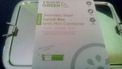 Slice of Green Nerezová krabička / box na svačinu SLICE OF GREEN - RAMPUR 1.000 ml (800 + 200 ml)