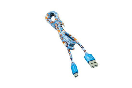 Mizoo Designový USB kabel X51- modrý v USB Micro