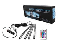 LTC Vnitřní osvětlení automobilu 4xRGB 15LED pásek 12V D.O., IP54