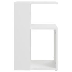 Greatstore Odkládací stolek bílý 36 x 30 x 56 cm dřevotříska