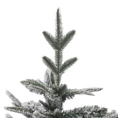 Greatstore Umělý vánoční stromek s vločkami sněhově zelený 240 cm PVC a PE