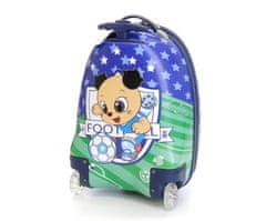 T-class® Dětský kufr s batohem 3471 (fotbal-modrozelená)