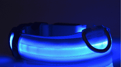 Palkar svítící obojek z popruhu pro psy 40-54 cm x 25 mm modrá