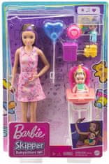 Mattel Barbie Chůva herní set Narozeninová party - brunetka FHY97