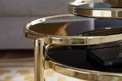Bruxxi Konferenční stolek Futu, černá / zlatá