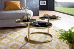 Bruxxi Konferenční stolek Futu, černá / zlatá