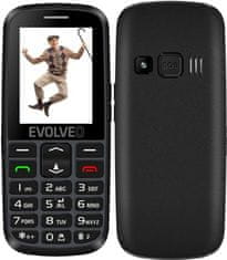 Evolveo EasyPhone EG, mobilní telefon pro seniory s nabíjecím stojánkem, černý