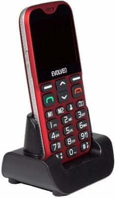 Evolveo EasyPhone XG, (modrá), mobilní telefon pro seniory s nabíjecím stojánkem, mobil pro seniory, velká tlačítka, SOS tlačítko, fotokontakty, jednoduché ovládání, nabíjecí stojánek, jednoduché obrázkové menu, mobil pro důchodce