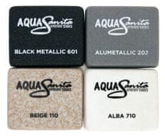 Aquasanita Granitový jednodřez Simplex 425 Barvy: bílá, černá, písková, šedá - black metallic 