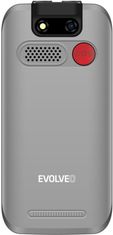 Evolveo EASYPHONE EB, mobilní telefon pro seniory s nabíjecím stojánkem, stříbrná
