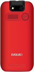 Evolveo EASYPHONE EB, mobilní telefon pro seniory s nabíjecím stojánkem, červená