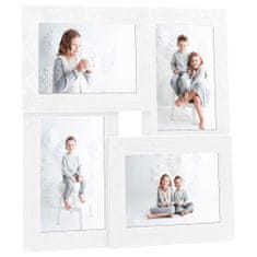 shumee Kolážový fotorámeček na 4 obrázky (13 x 18 cm) bílý MDF