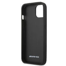 MERCEDES AMG AMHCP13SDOLBK hard silikonové pouzdro iPhone 13 Mini 5.4" black Leather Hot Stamped
