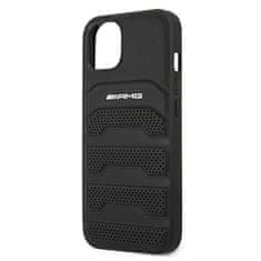 MERCEDES AMG AMHCP13SGSEBK hard silikonové pouzdro iPhone 13 Mini 5.4" black Leather Debossed Lines