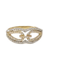 Pattic Prsten z tříbarevného zlata a zirkony AU 585/000 2,05 gr, Z426001