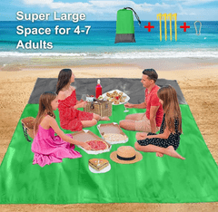 Alum online Magická podložka na pláž 210x200cm - zelená