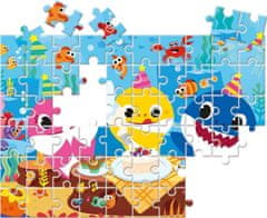 Clementoni Oboustranné puzzle: Baby Shark - Oslava 60 dílků