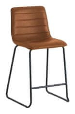 TWM Barová židle Noah 55 x 49 x 98 cm umělá kůže světle hnědá