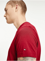 Tommy Hilfiger Červené pánské tričko s nápisem Tommy Hilfiger M