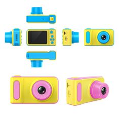BEMI INVEST Dětský mini fotoaparát s kamerou na SD kartu modrý