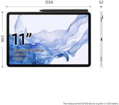 Samsung Galaxy Tab S8, 8GB/128GB, Wi-Fi, Silver (SM-X700NZSAEUE)
