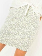 Camaïeu Světle šedá mini sukně s leopardím vzorem CAMAIEU XL