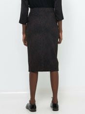 Camaïeu Hnědo-černá vzorovaná sukně CAMAIEU XS