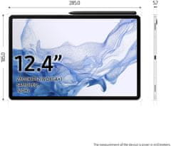 Samsung Galaxy Tab S8+, 8GB/128GB, Wi-Fi, Silver (SM-X800NZSAEUE)