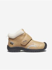 KEEN Béžové dětské kožené zimní boty Keen Kootenay III 30