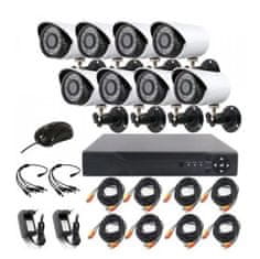 JORTAN Bezpečnostní set kamer FULLHD CCTV AHD (8 kamer)