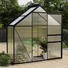 shumee vidaXL skleníkový antracitový hliník 1,33 m²