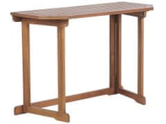 Beliani Skládací stůl z akáciového dřeva 110 x 47 cm světlé dřevo TREIA