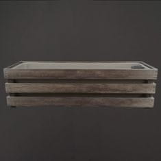 AMADEA Dřevěný obal na truhlík tmavý, 62x21,5x17cm Český výrobek