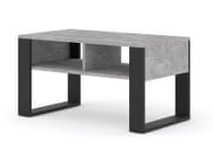 Homlando Konferenční stolek LUCA s policí 90 x 48 cm beton