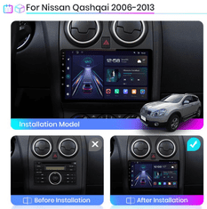 Awesafe Android Rádio NISSAN QASHQAI 2006-2013 Android s GPS navigací, WIFI, USB, Bluetooth, Autorádio NISSAN QASHQAI 2006-2013