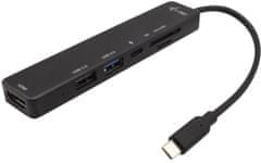 I-TEC cestovní dokovací stanice USB-C, HDMI, 4K, PD, 60W, černá