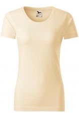 Malfini Dámské triko, strukturovaná organická bavlna, mandlová, M