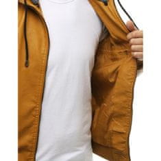 Dstreet Pánská bunda kožená s kapucí karamelová tx3455 tx3455 XXL