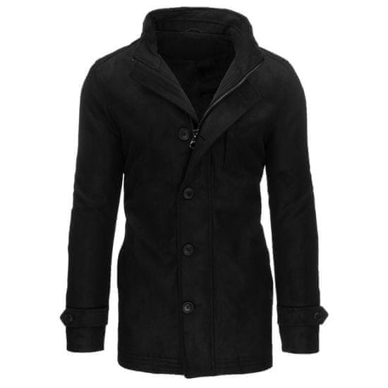 Dstreet Pánský jednořadý zimní kabát DON černá cx0435