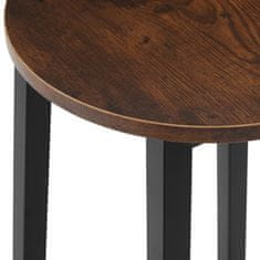 tectake 2 Barové židle Corby - Industrial tmavé dřevo