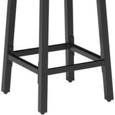 tectake 2 Barové židle Corby - Industrial tmavé dřevo