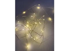 AUR Venkovní vánoční mikro řetěz 5m (50 LED) - teplá bílá