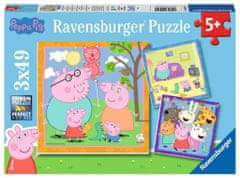 Ravensburger Puzzle Prasátko Peppa 3x49 dílků