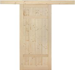 Hdveře Posuvné palubkové dveře Crete včetně dřevěné garnýže a pojezdu, 60cm