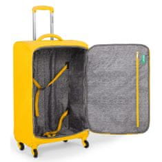 Benetton Látkový cestovní kufr Blow M 65 l žlutá