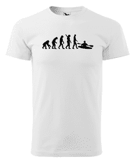 Fenomeno Pánské tričko Evoluce(vodák) - bílé Velikost: XL